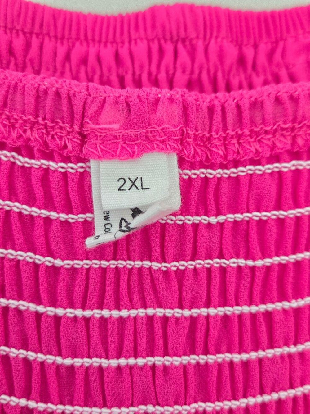 Hot Pink Smocked Ruffle Mini Dress | Romantic Cottagecore Style - Picture 11 of 11